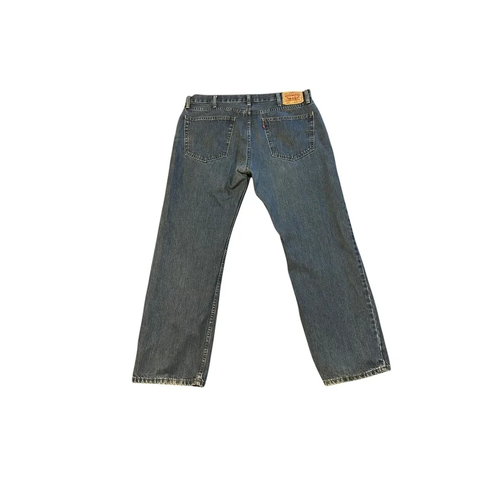 Levis 505 Straight Fit Mens Jeans Blue Denim 38x30 Medium Wash Regular Leg